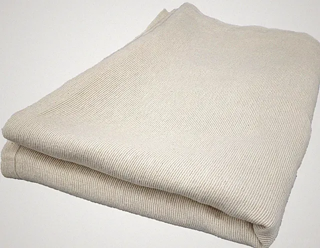 70x90 Hospital Blanket Unbleached Beige 80/20 Blend Patient, Bath, Medical Use