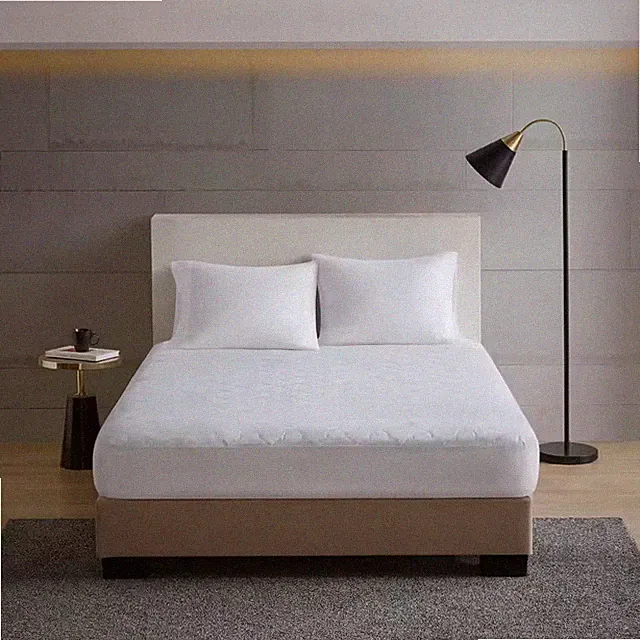All Natural Medium Standard Cotton Percale Quilted Full Mattress Pad