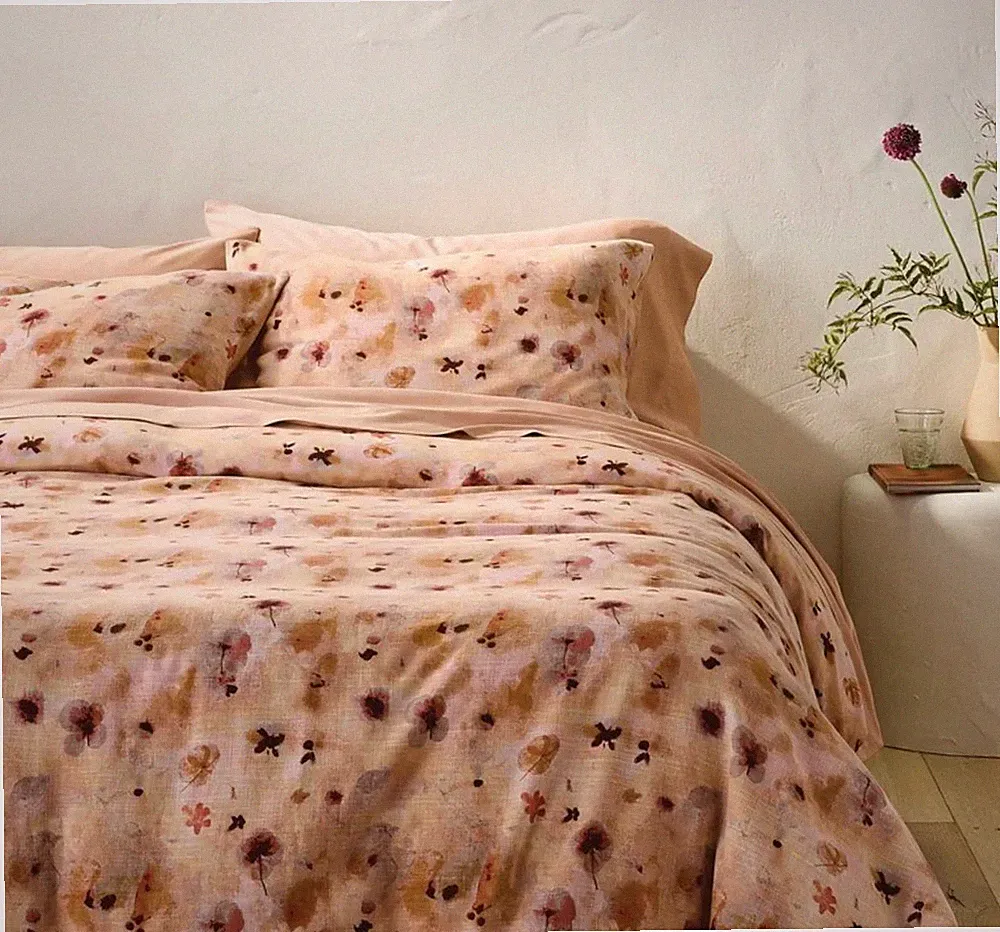 Casaluna Full/Queen Heavyweight Linen Blend Duvet Set, New