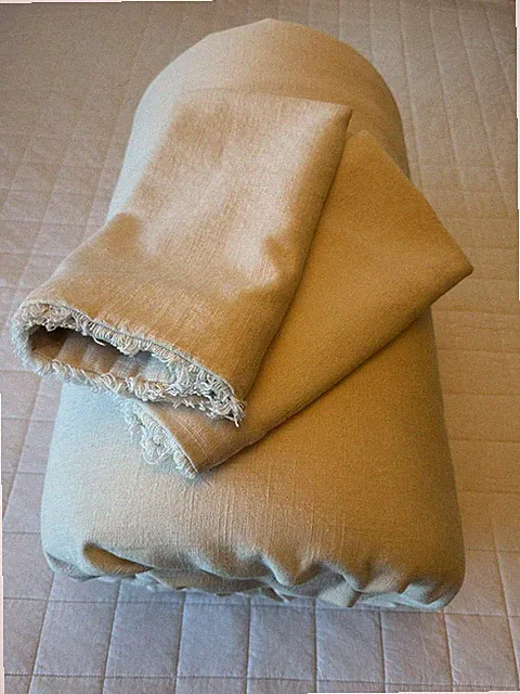 Casaluna Full Queen Heavyweight Linen Blend Ivory Comforter Set 2 Pillow Shams