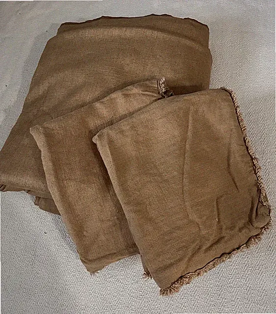Casaluna Heavyweight Linen Blend King Duvet 3 Pc Set, Warm Brown