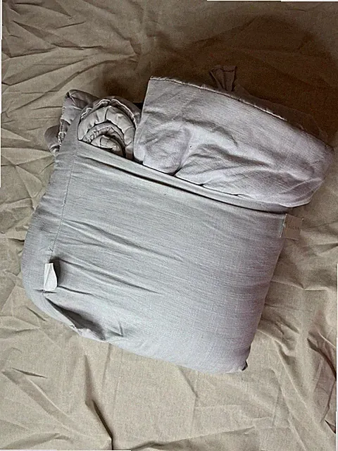 Casaluna King/California King Linen Blend Comforter & Sham Set Natural Grey