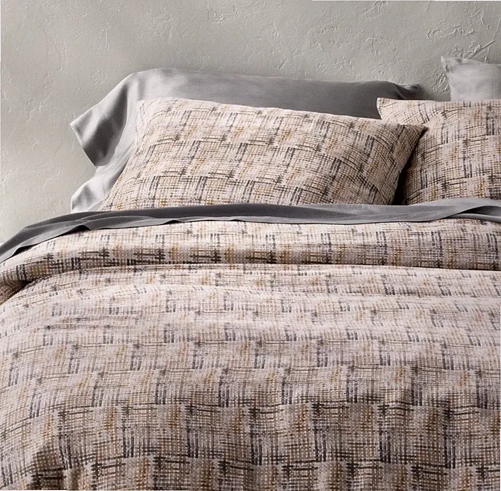 Casaluna King Heavyweight Linen Blend Duvet Set, New