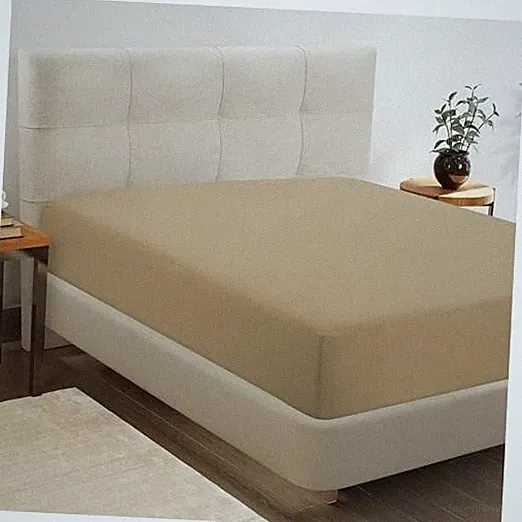 King Fitted Sheet Only - Jersey Knit 4 Way Stretch Elasticity - Fits 8"-15"