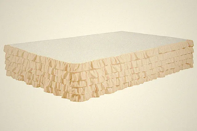 Legacy Decor Bed Skirt Tiered Dust Ruffle 100% Brushed Microfiber with 14” Drop