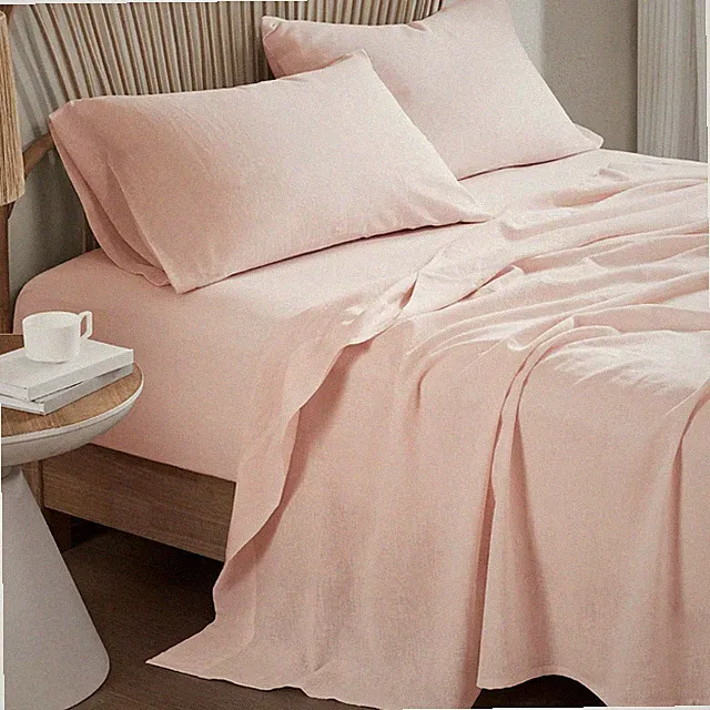 Luxurious Linen Sheet Set - French Flax Cotton Blend, Organic Linen Sheets for A