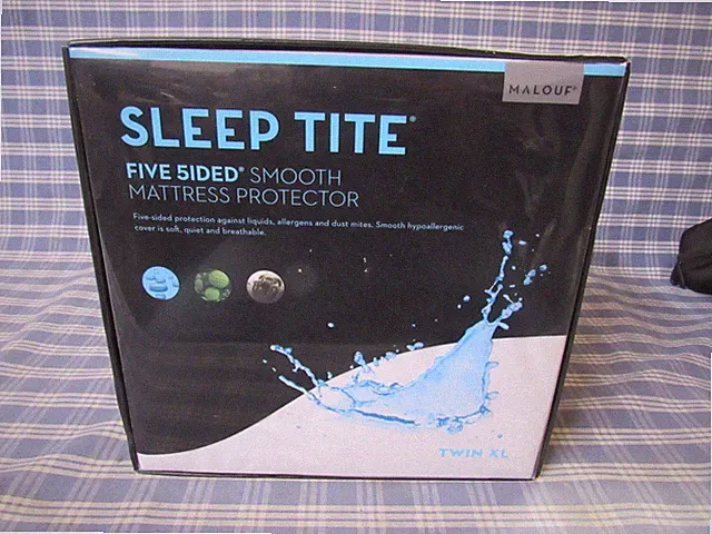 Malouf Sleep Tite Five Sided Smooth Mattress Protector Twin XL FAST FREE SHIPPIN