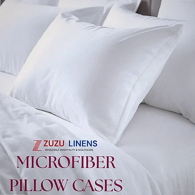 Microfiber PillowCases 42x34" Standard Size White Hotel Quality Bulk Linens Soft