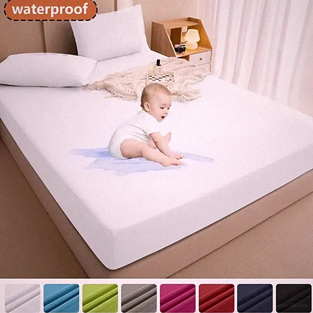 Nordic Fitted Bed Sheet Breathable Mattress Cover Protector with Elastic Band