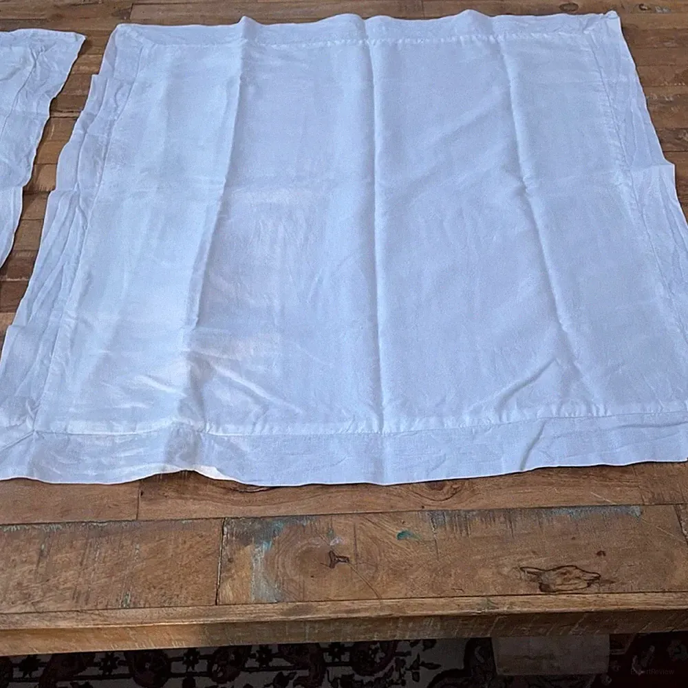 Pottery Barn Euro Shams White Tencel Lyocell & Linen Blend 26x26
