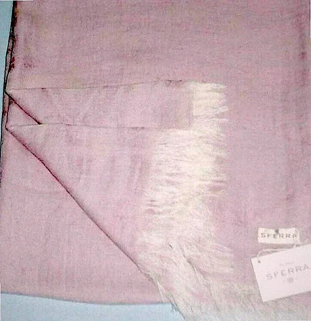 Sferra GLIMA Lavender Lightweight Throw Airy Cotton Linen Blend 51X70" Italy New