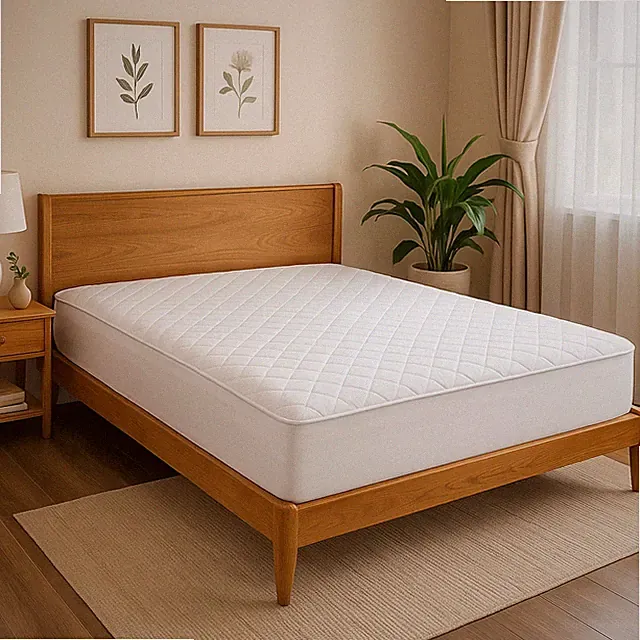 White Quilted Waterproof Mattress Protector – Deep Pocket up to 20”, Soft& Br...